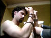 Anthony being handcuffed